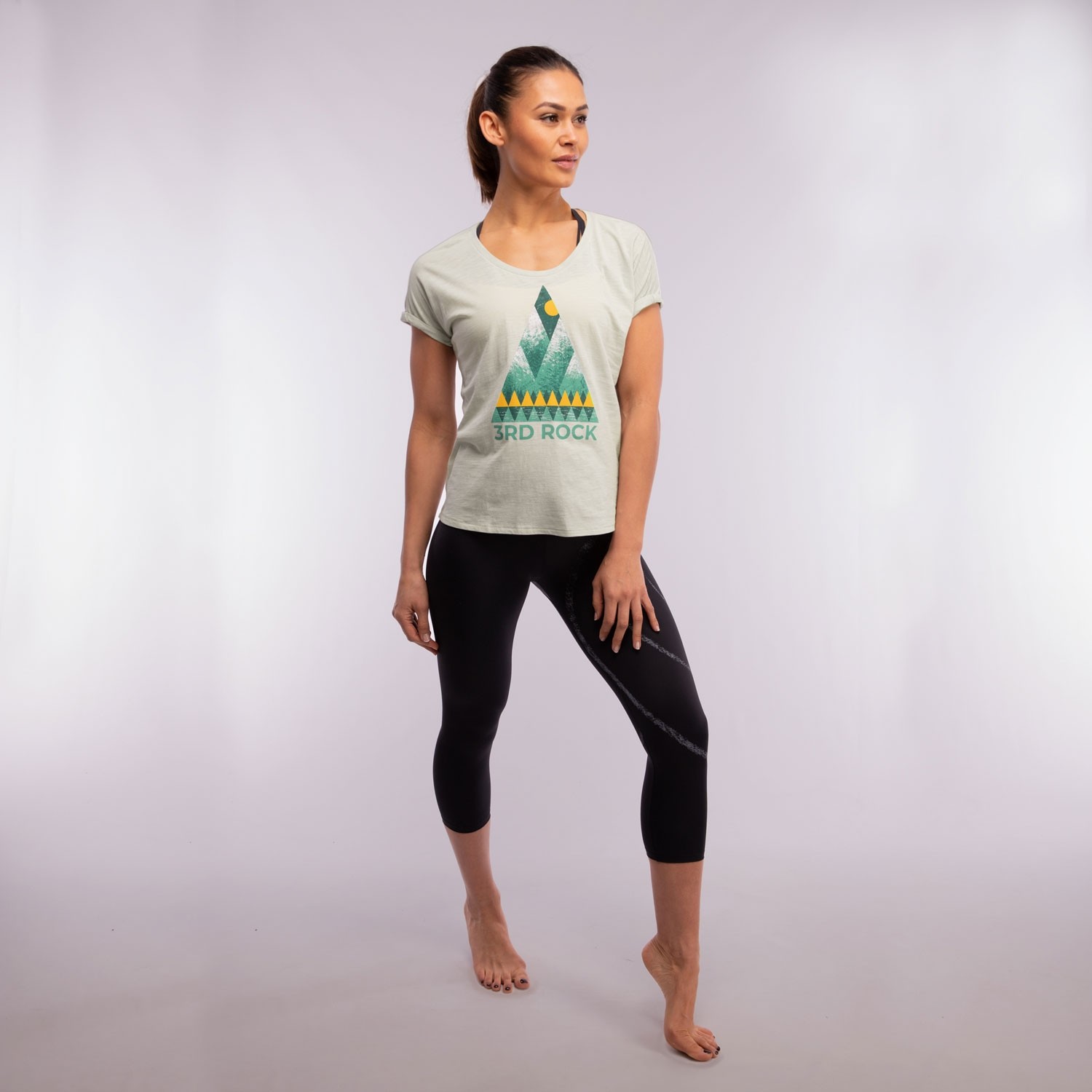 3rd Rock Valley Relaxed Loose Fit Tee - Women's - Green Tea