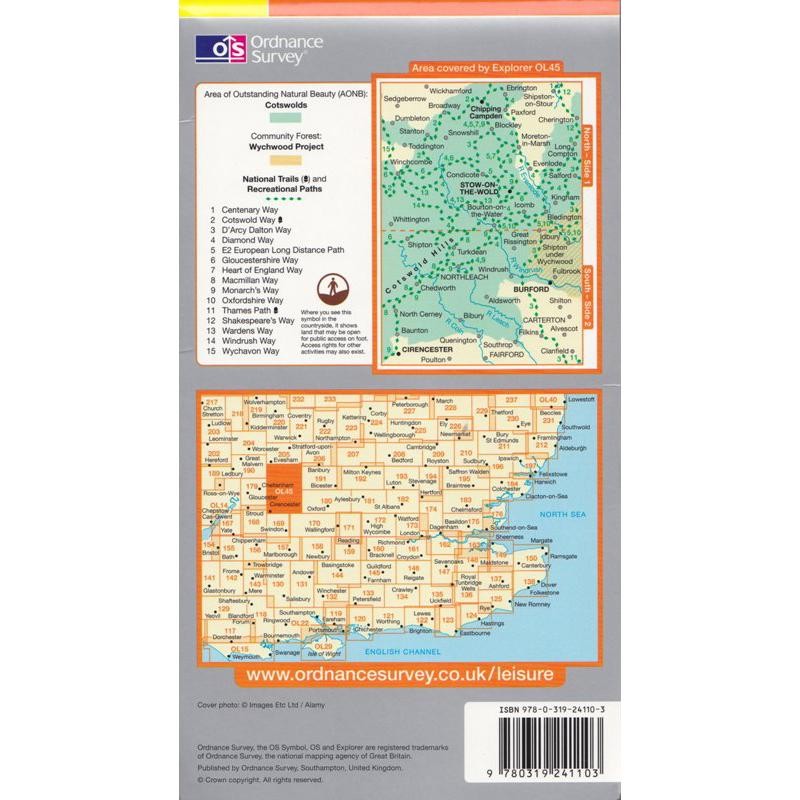 OL45 The Cotswolds by Ordnance Survey