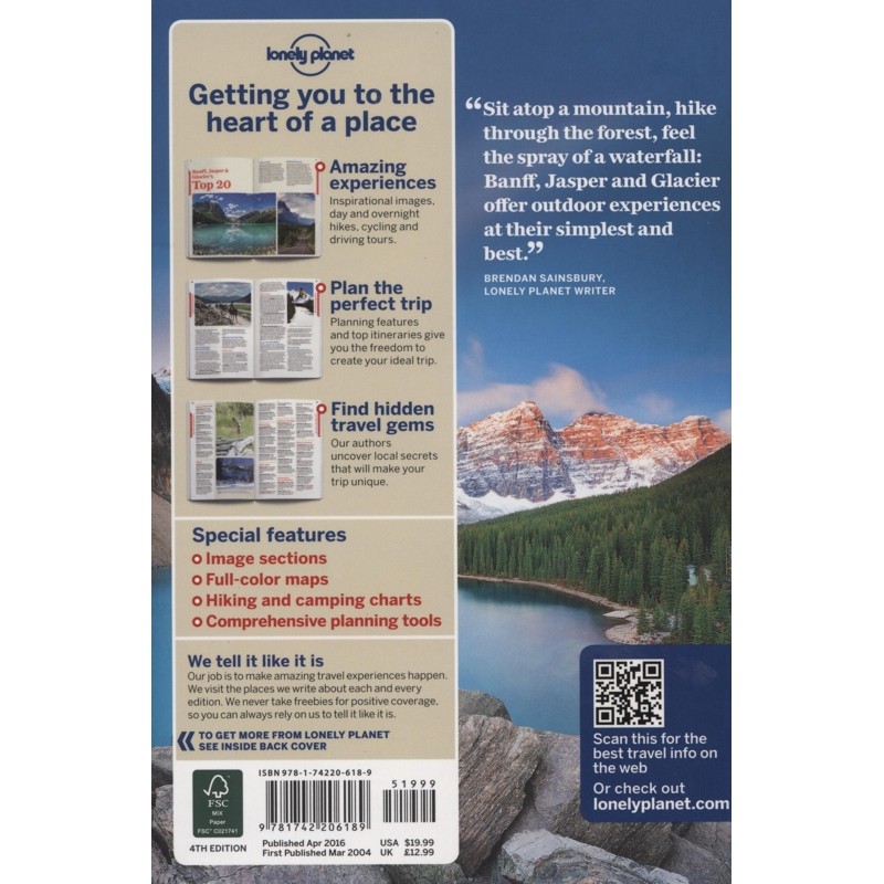 Banff Jasper & Glacier National Parks: Lonely Planet Travel Guide