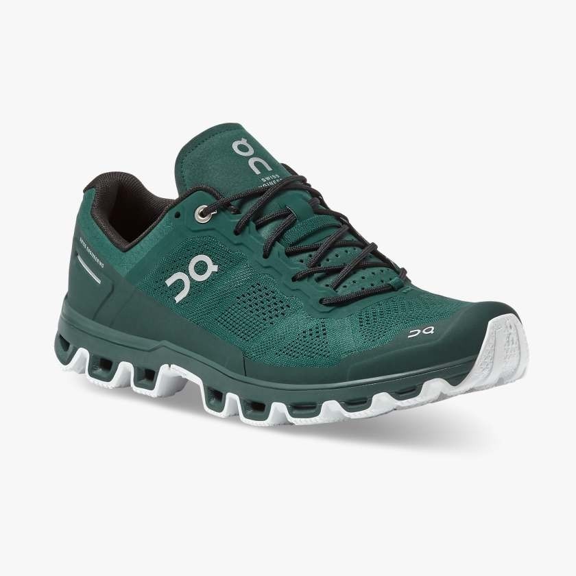 On Running Cloudventure Running Shoe - Men's - Evergreen/White